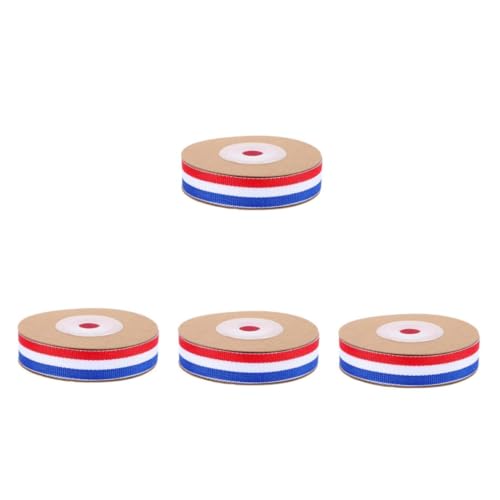 FOMIYES 4 Rollen Rotes Weiß Blau Gestreiftes Geschenkband aus Breit Langlebiges Dekoband für Geschenkverpackung Medaillenband Schleifenband Vielseitig für Diy Deko und Blumenarrangements FOMIYES 4 Rollen Rotes Weiß Blau Gestreiftes Geschenkband aus Breit Langlebiges Dekoband für Geschenkverpackung Medaillenband Schleifenband Vielseitig für Diy Deko und Blumenarrangements von FOMIYES