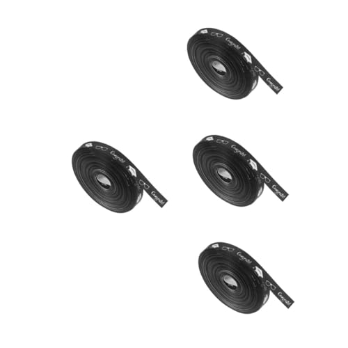 FOMIYES 4 Rollen Schwarzes Geschenkband Vielseitiges Dekoratives Band für Diy Basteln Geschenkverpackung und Graduation Party Dekoration Strapazierfähig und Formbeständig von FOMIYES