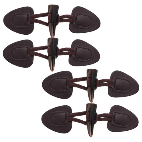 FOMIYES 4 Sets Kunsthorn Lederschnalle Mantelknöpfe Knebelverschlüsse Zum Nähen Knebelknöpfe Für Mäntel Knebel Für Kleidung Knebelknöpfe Für Pullover Harz von FOMIYES