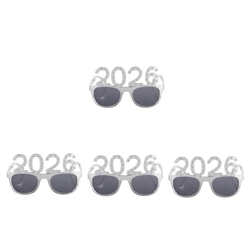FOMIYES 4 Stück Partybrille Silberne Kunststofffassung mit Glitzersteinen Lustige Leichte und Langlebige Kostümbrille für Abschlussfeier Silvester und Festliche Anlässe FOMIYES 4 Stück Partybrille Silberne Kunststofffassung mit Glitzersteinen Lustige Leichte und Langlebige Kostümbrille für Abschlussfeier Silvester und Festliche Anlässe von FOMIYES