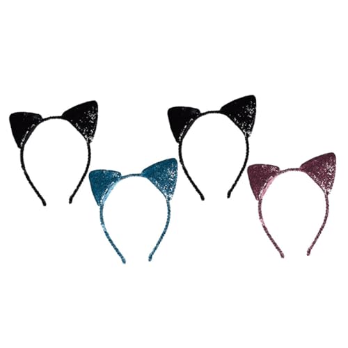 FOMIYES 4 Stück Teiliges Katzenohren Haarreif aus Hautfreundlichem Paillettenstoff Niedliche Party haarreifen für Mädchen und Frauen als Foto haar accessoires und Zufällige Farbe FOMIYES 4 Stück Teiliges Katzenohren Haarreif aus Hautfreundlichem Paillettenstoff Niedliche Party haarreifen für Mädchen und Frauen als Foto haar accessoires und Zufällige Farbe von FOMIYES