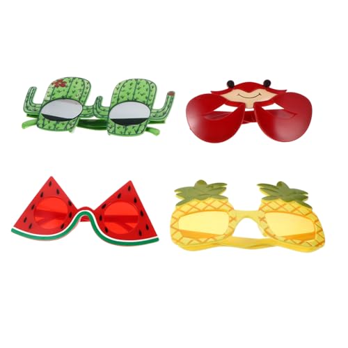 FOMIYES 4 Stück Teiliges Lustiges Partybrillen Leichtem mit Einzigartigen Designs Wassermelone Krabbe Ananas Kaktus Komfortabel Witzig für Erwachsene für Foto spaß und Feiern FOMIYES 4 Stück Teiliges Lustiges Partybrillen Leichtem mit Einzigartigen Designs Wassermelone Krabbe Ananas Kaktus Komfortabel Witzig für Erwachsene für Foto spaß und Feiern von FOMIYES