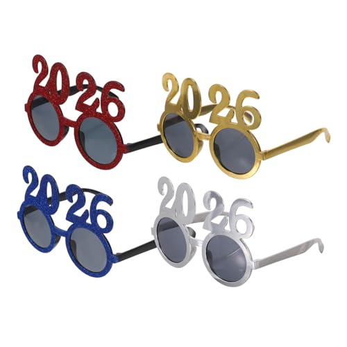 FOMIYES 4 Stück Teiliges Partybrillen mit Buntem Glitzer Festliche Foto Requisiten für Silvester Geburtstage und Abschlussfeiern Auffällige Neujahrs Accessoires für Fröhliche Partystimmung FOMIYES 4 Stück Teiliges Partybrillen mit Buntem Glitzer Festliche Foto Requisiten für Silvester Geburtstage und Abschlussfeiern Auffällige Neujahrs Accessoires für Fröhliche Partystimmung von FOMIYES