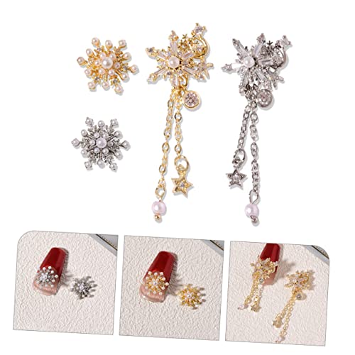 FOMIYES 4 Stück Teiliges Schneeflocken Nail Ornament aus Langlebiger Funkelnde Nail Charms für Natürliche und Künstliche Nägel Einfache DIY Maniküre Dekoration FOMIYES 4 Stück Teiliges Schneeflocken Nail Ornament aus Langlebiger Funkelnde Nail Charms für Natürliche und Künstliche Nägel Einfache DIY Maniküre Dekoration von FOMIYES