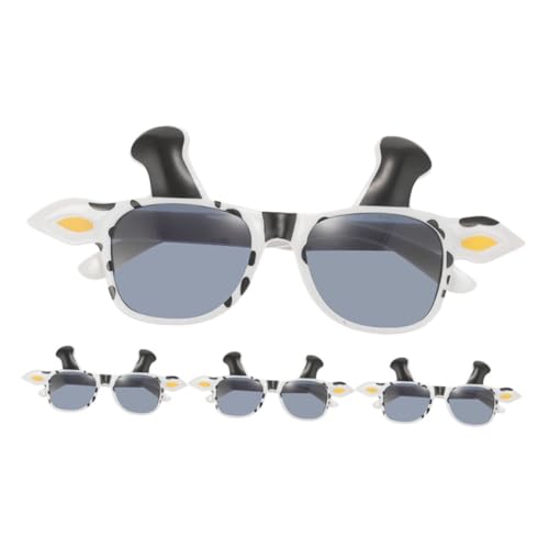 FOMIYES 4 Stück Tier Kuh Brillen Neuheitsbrillen Für Erwachsene Und Gefälschte Brillen Neuheits Sonnenbrillen Halloween Brillen Fotoautomaten Requisiten Brillen Cartoon Brillen von FOMIYES