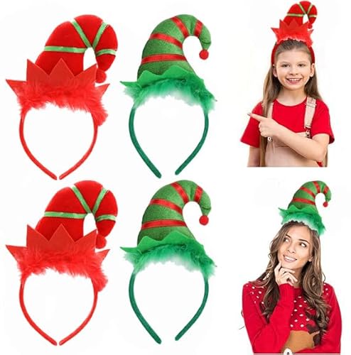 FOMIYES 4 Stück Weihnachts-Elfen-Haarbänder Weihnachts-Elfen-Hut-Stirnbänder Weihnachts-Elf-Haarreifen für Weihnachten, Urlaub, Party, Gastgeschenke, Cosplay FOMIYES 4 Stück Weihnachts-Elfen-Haarbänder Weihnachts-Elfen-Hut-Stirnbänder Weihnachts-Elf-Haarreifen für Weihnachten, Urlaub, Party, Gastgeschenke, Cosplay von FOMIYES