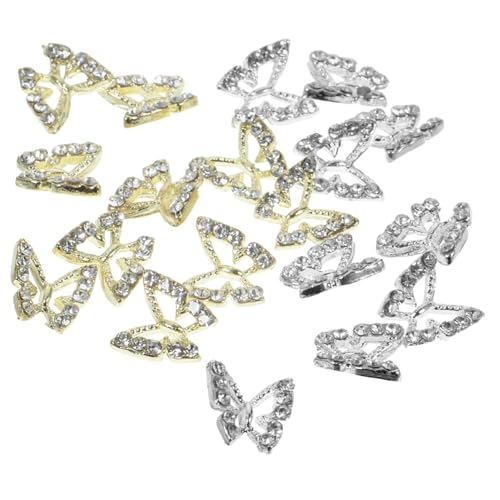 FOMIYES 40 Stück Mini Schmetterling Nail Charms Metall Nageldekorationen Strasssteine Glänzend für Gel und Künstliche Nägel für Hochzeit Party Alltag Nail Art Zubehör FOMIYES 40 Stück Mini Schmetterling Nail Charms Metall Nageldekorationen Strasssteine Glänzend für Gel und Künstliche Nägel für Hochzeit Party Alltag Nail Art Zubehör von FOMIYES