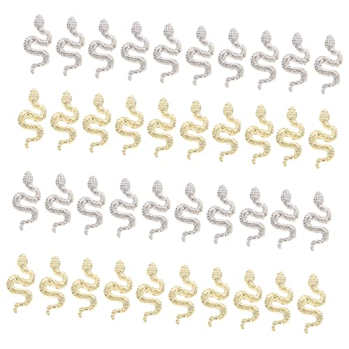 FOMIYES 40 Stück Teiliges Schlangen Nail Charms für Acrylnägel Filigrane Nageldekoration mit Einzigartigem Schlangen Design für DIY Nail Art und Nagelkunst Enthusiasten von FOMIYES