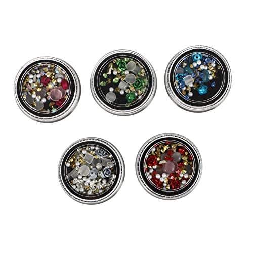 FOMIYES 5 Boxen Blumige Nagelkunst Charms Set Metall Rosen Strasssteine Nail Art Schmuck für DIY Nägel Handys Kleidung Vielseitige Nageldekoration mit Funkelnden Blütenakzenten FOMIYES 5 Boxen Blumige Nagelkunst Charms Set Metall Rosen Strasssteine Nail Art Schmuck für DIY Nägel Handys Kleidung Vielseitige Nageldekoration mit Funkelnden Blütenakzenten von FOMIYES