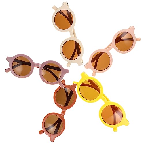 FOMIYES 5 Paar Bonbonfarbene Kindersonnenbrillen Geburtstag Glitzer Cosplay Brille Junge Jugend Sonnenbrillen Für Rahmen Party Brille Kleinkinder Runde Sonnenbrille Brille FOMIYES 5 Paar Bonbonfarbene Kindersonnenbrillen Geburtstag Glitzer Cosplay Brille Junge Jugend Sonnenbrillen Für Rahmen Party Brille Kleinkinder Runde Sonnenbrille Brille von FOMIYES