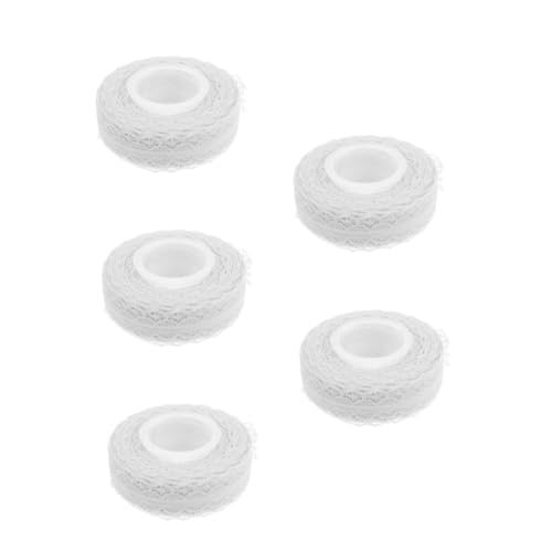 FOMIYES 5 Rollen Weiße Spitzenbordüre Rolle Atmungsaktive Spitzenborte zum Basteln Geschenkband Schleifenband Vielseitiges Diy Band für Hochzeit Kuchen und Geschenkverpackung FOMIYES 5 Rollen Weiße Spitzenbordüre Rolle Atmungsaktive Spitzenborte zum Basteln Geschenkband Schleifenband Vielseitiges Diy Band für Hochzeit Kuchen und Geschenkverpackung von FOMIYES