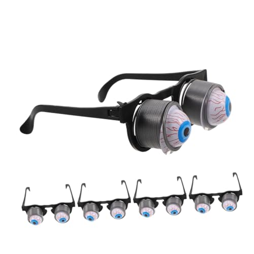 FOMIYES 5 Stück Halloween Brille mit Herabhängenden Augäpfeln Witzige Federaugenbrille für Karneval Leichte Partybrille mit Gruseligen Augen für Kostüme und Scherzartikel von FOMIYES