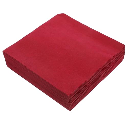 FOMIYES 50 Stück Staubfreie Servietten Papierservietten Hochzeitsservietten Picknickservietten Weihnachtsservietten Gästehandtücher Burgunderfarbenes Seidenpapier Servietten Für von FOMIYES