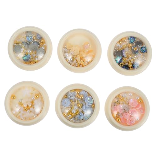 FOMIYES 6 Boxen Nail Art Charms Teilig Mischungen aus Resin Blumen Perlen und Strasssteinen DIY Nagel Schmuck Dekoration Tragbar in Aufbewahrungsbox Vielseitig für Nägel Handwerk und Make FOMIYES 6 Boxen Nail Art Charms Teilig Mischungen aus Resin Blumen Perlen und Strasssteinen DIY Nagel Schmuck Dekoration Tragbar in Aufbewahrungsbox Vielseitig für Nägel Handwerk und Make von FOMIYES