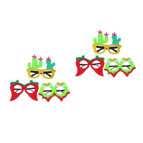 FOMIYES 6 Stck. Teiliges Partybrillen mit Chili und Kaktus Design Bunte Sonnenbrillen für Sommerfeste Mexikanische Fiesta Foto Requisiten und Originelle Party Accessoires von FOMIYES