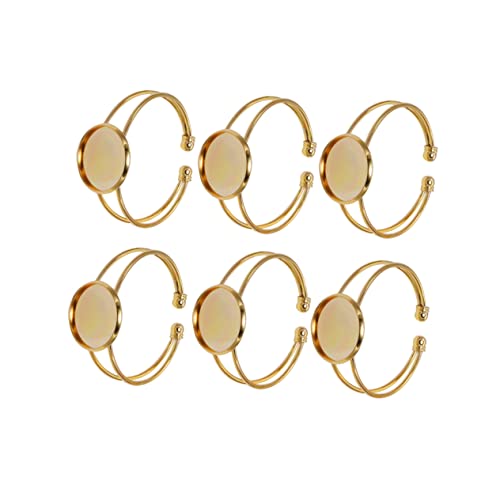 FOMIYES 6 Stück Armbandbasis Verstellbares Armband Armbänder Lünette Schmuck Armreif Einstellung Schlüssel Armband-Charms Masse Armband-Anhänger DIY Bracelet Kit Golden FOMIYES 6 Stück Armbandbasis Verstellbares Armband Armbänder Lünette Schmuck Armreif Einstellung Schlüssel Armband-Charms Masse Armband-Anhänger DIY Bracelet Kit Golden von FOMIYES