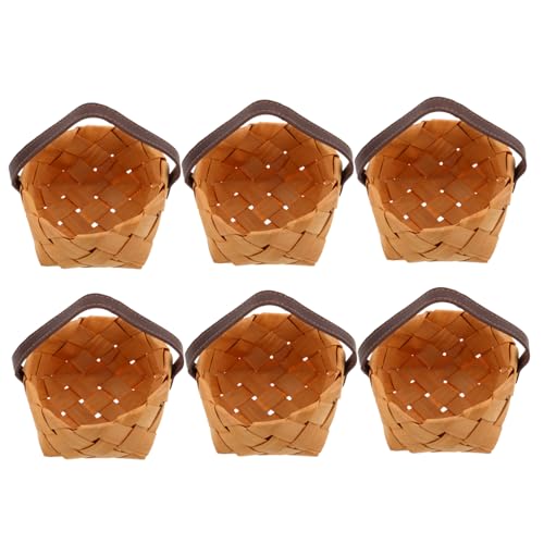 FOMIYES 6 Stück Teiliges Mini Holzkorb mit Geflochtenem Henkel Handgefertigte Langlebige Geschenkkörbe für Hochzeit Geburtstag Bastelprojekte und Party Dekoration FOMIYES 6 Stück Teiliges Mini Holzkorb mit Geflochtenem Henkel Handgefertigte Langlebige Geschenkkörbe für Hochzeit Geburtstag Bastelprojekte und Party Dekoration von FOMIYES