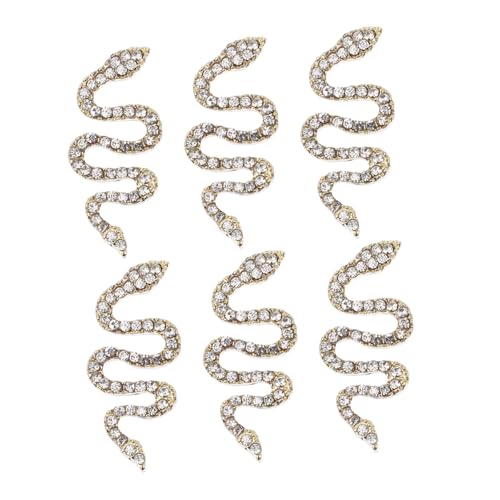 FOMIYES 6 Stück Teiliges Nail Art Schlangenform mit Funkelnden Strasssteinen Kreative Nagelverzierung Modische Metall Charms für Fingernägel und Fußnägel DIY Nagelschmuck Zubehör FOMIYES 6 Stück Teiliges Nail Art Schlangenform mit Funkelnden Strasssteinen Kreative Nagelverzierung Modische Metall Charms für Fingernägel und Fußnägel DIY Nagelschmuck Zubehör von FOMIYES