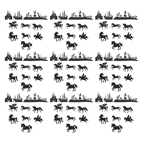FOMIYES 60 Stück Feenschnitt Einhorn Aufkleber Fee Silhouetten Aufkleber für Laternen Gläser Wandmalerei Scrapbook Fenster Glas und Telefone Mixed Style FOMIYES 60 Stück Feenschnitt Einhorn Aufkleber Fee Silhouetten Aufkleber für Laternen Gläser Wandmalerei Scrapbook Fenster Glas und Telefone Mixed Style von FOMIYES