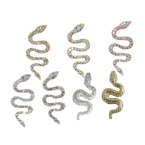 FOMIYES 7 Stück Teiliges Nagel Schmuck aus Langlebiger Legierung Vintage Schlangenform Nail Art Charms Glitzernde DIY Maniküre Accessoires für Modische Nageldekoration von FOMIYES
