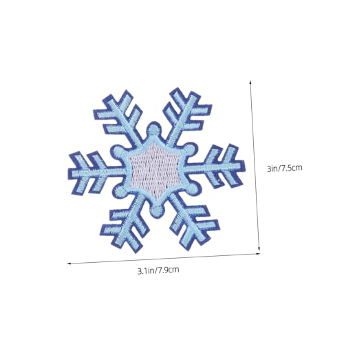 FOMIYES 8 Stück Flicken Für Jeans Schneeflocken Filzdekor Kleine Aufnäher Hutflicken Schneeflocken Aufnäher Dekorationen Kleidungsflicken Applikation von FOMIYES