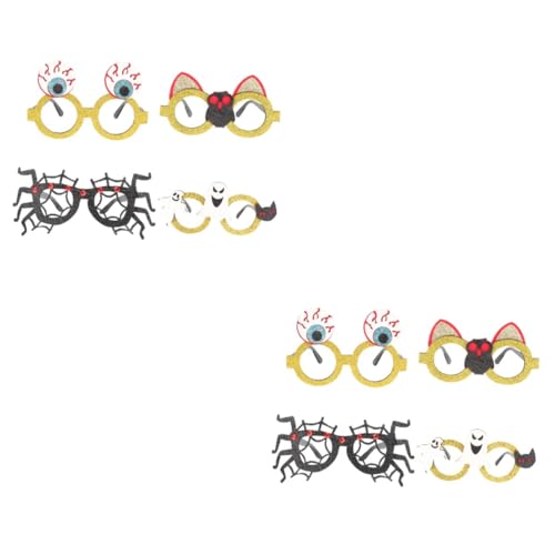 FOMIYES 8 Stück Teiliges Halloween Brillen Lustige Party Requisiten Leichte Bequeme Kreative Eyeglasses mit Gruselmotive für Erwachsene Festliche von FOMIYES
