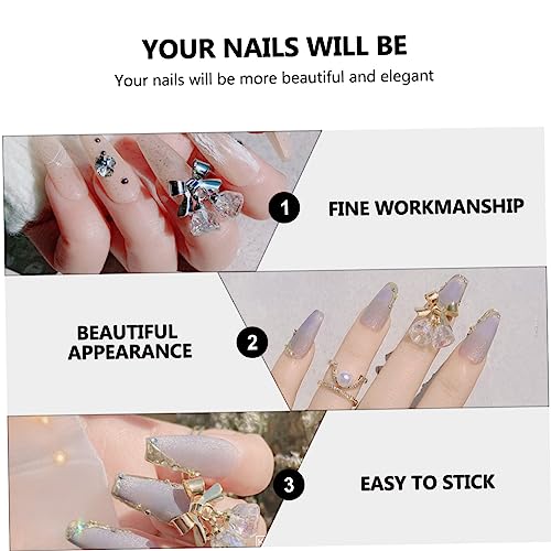 FOMIYES 8 Stück Teiliges Weihnachts Nagelsticker mit Kristallglocken Transparente Nail Art Perlen Gold und Silber Diy Maniküre Dekoration für Festliche Nageldesigns FOMIYES 8 Stück Teiliges Weihnachts Nagelsticker mit Kristallglocken Transparente Nail Art Perlen Gold und Silber Diy Maniküre Dekoration für Festliche Nageldesigns von FOMIYES