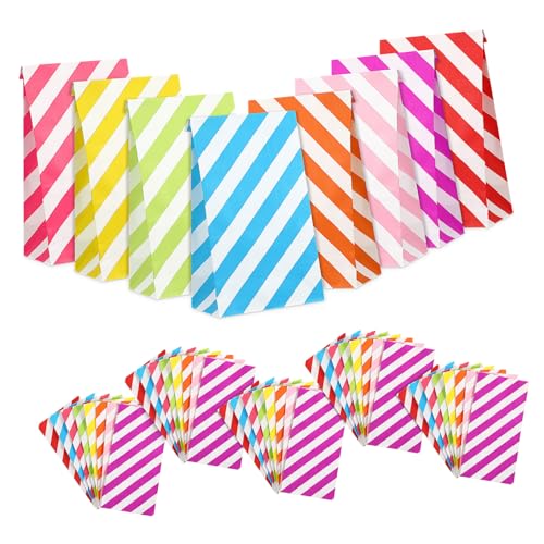 FOMIYES 80 Stück Kleine Papiertüten Bunten Farben für Snacks Süßigkeiten Dekoration und für Partys Kindergeburtstag und Feiertage von FOMIYES