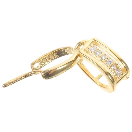 FOMIYES Anhängerschlaufe mit Kristallverschluss Dangle Charm Connector für Diy Schmuckherstellung Installieren für Armbänder Goldfarbe von FOMIYES