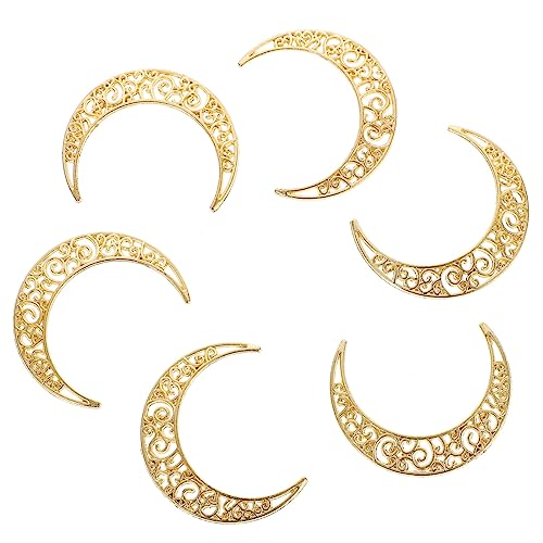 FOMIYES Schlüsselanhänger 20 Stück Legierungs-Mond-Charms Hohle Halbmond-Anhänger Für Halskette Armband Diy-Schmuckherstellungszubehör Ohrringe von FOMIYES