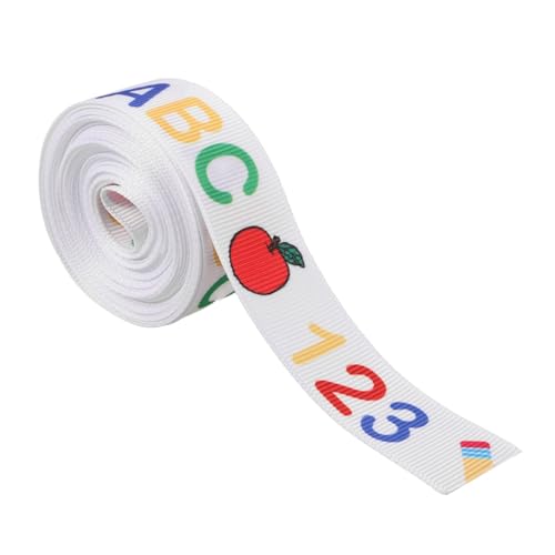 FOMIYES Back To School Geschenkband Schulmotiv Ripsband für Kreative Bastelprojekte DIY Haaraccessoires Geschenkverpackung und Lehrer Wertschätzung von FOMIYES