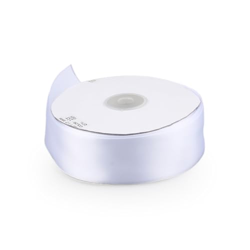 FOMIYES Breites Weißes Solid Grosgrain Geschenkband aus Hochdichtem Polyester Strapazierfähiges Geschenkverpackungsband für Basteln Dekoration Haarschleifen und Festliche Anlässe von FOMIYES