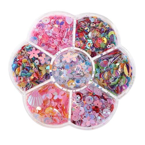 FOMIYES Bunte Flache Pailletten für Diy Projekte Nagelkunst Bekleidungsverschönerungen und Kreative Dekorationen von FOMIYES