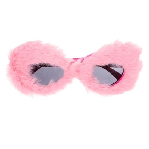 FOMIYES Flauschige Katzenaugen Sonnenbrille für Partys Lustige Sonnenbrille für Teenager Erwachsene Dekorative für Festivals Geburtstagsfeiern Fotoshootings von FOMIYES