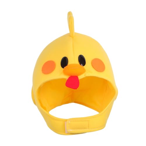 FOMIYES Gelbes Plüsch Hühnerkostüm Hut Weiches Langlebiges Tier-cosplay Stirnband Vielseitiges Partyaccessoire für Karneval Halloween Weihnachten Kostümhaube für Damen und Foto-requisite von FOMIYES