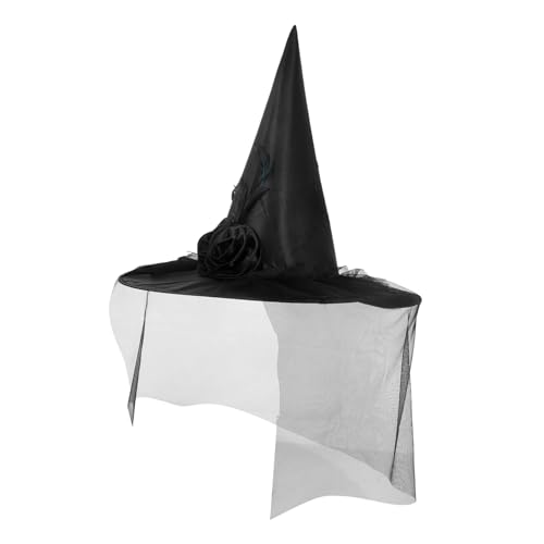 FOMIYES Halloween Hexenhut Damen Partyhut mit Krempe Netzstoff und Langlebig Wiederverwendbar Komfortabel und Dekorativ für Karneval Halloweenkostüm und Cosplay FOMIYES Halloween Hexenhut Damen Partyhut mit Krempe Netzstoff und Langlebig Wiederverwendbar Komfortabel und Dekorativ für Karneval Halloweenkostüm und Cosplay von FOMIYES