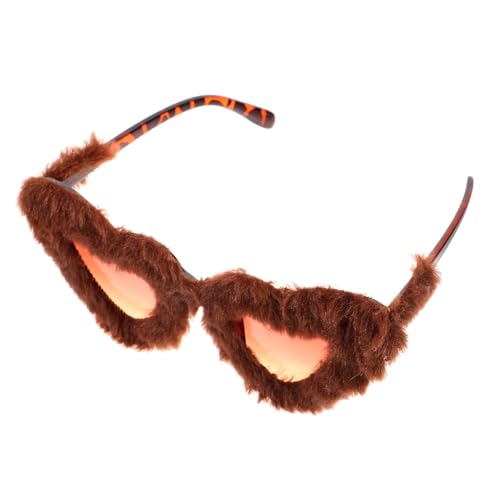 FOMIYES Herzförmige Plüsch Sonnenbrille für Damen Dekorative Fuzzy Partybrille Leicht Robust für Verschiedene Anlässe Outfits Stilvolle Accessoires für Besondere Events von FOMIYES