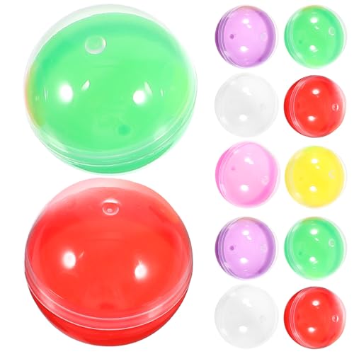 FOMIYES Kapselautomat, 50 Stück Runde Kunststoffkapseln, Leer, zu Öffnen, Aufbewahrungsverpackungsbälle, Farbige Diy-bälle für Preise, Partygeschenke, 28 Mm von FOMIYES
