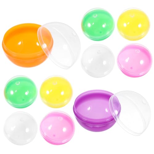 FOMIYES Kapselautomat, 50 Stück Runde Kunststoffkapseln, Leer, zu Öffnen, Aufbewahrungsverpackungsbälle, Farbige Diy-bälle für Preise, Partygeschenke, 45 Mm von FOMIYES
