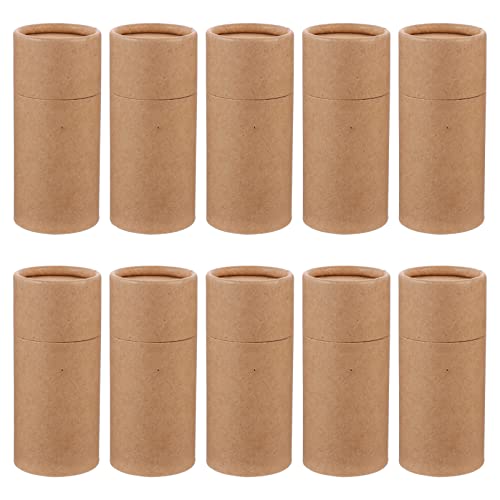 FOMIYES Leer Kraftpapier Glas Rohr Ätherisches Öl Flaschen Verpackung Box Geschenkpapier Rohr Mit Deckel Runde Papprohre Kartons Für Tee Kaffee Kosmetik 100 Ml 10 Stücke von FOMIYES