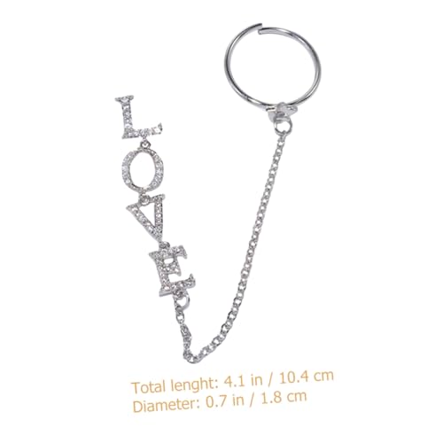 FOMIYES Maniküre Nagelschmuck mit Zirkonia Kette Silberne Nail Art Charms für Natürliche und Künstliche Nägel Nageldekoration für Damen und Mädchen Glänzend und Elegant von FOMIYES