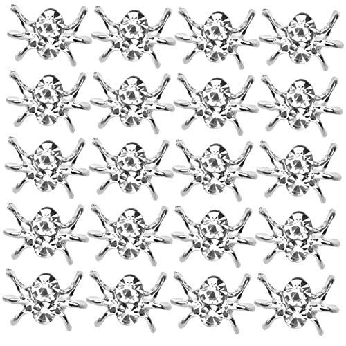 FOMIYES Nagel- -dekorationen in Form Einer Spinne Aus Metall 30-teiliges Set Silberfarben Für Die Fingernägel von FOMIYES