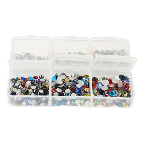 FOMIYES Nail Art Strasssteine Fächer Flache Rückseite Bunte Glitzersteine für DIY Nagelkunst Schmuckdekoration und Bastelarbeiten von FOMIYES