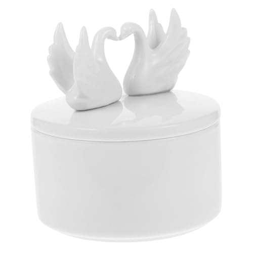 FOMIYES Schmuckschatulle aus Keramik Praktische Schmuckaufbewahrung für Ohrringe Ringe Armbänder Halsketten Stilvolle Aufbewahrungsbox als Geschenk und Wohnaccessoire von FOMIYES
