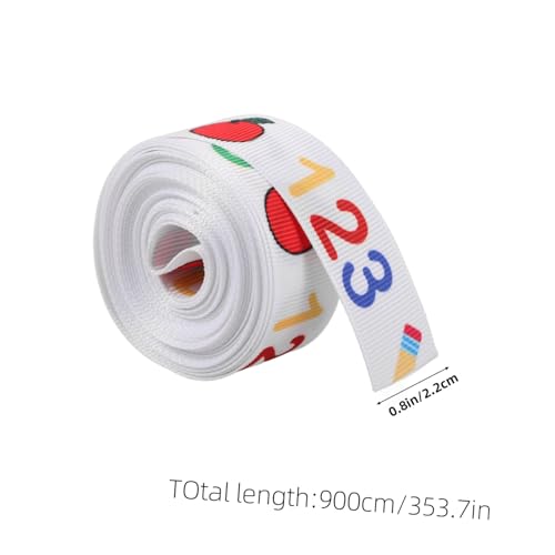 FOMIYES Schulanfang Ripsband Yards Breit DIY Geschenkband Lehrer Wertschätzung Schuldeko Schleifen Bastelband für Kindergarten und Schulstart von FOMIYES