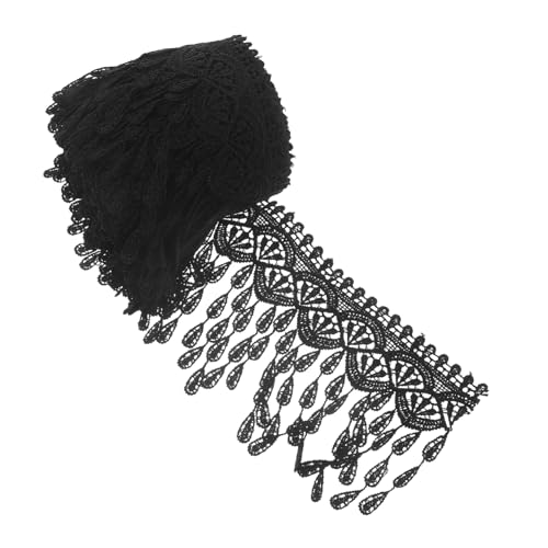 FOMIYES Schwarze Spitzenborte mit Quasten Langlebiger Stoffbesatz Annähen für DIY Kleidung Kleider Dekostoff und Handwerksprojekte FOMIYES Schwarze Spitzenborte mit Quasten Langlebiger Stoffbesatz Annähen für DIY Kleidung Kleider Dekostoff und Handwerksprojekte von FOMIYES