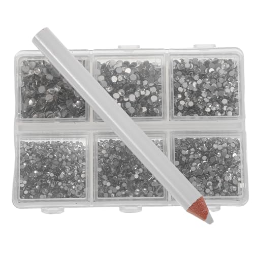 FOMIYES Teiliges Nail Art Strasssteine Flache Runde Glitzersteine in Verschiedenen Langlebig und Vielseitig für DIY Nageldesign Schmucksteine für Alltag Party Hochzeit Inklusive Picker von FOMIYES