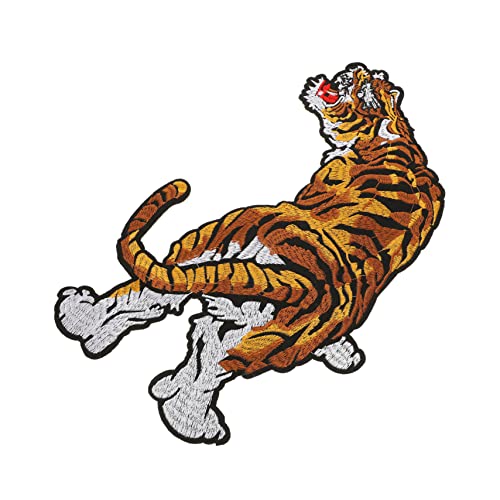 FOMIYES Tiermotiv Tiger Bestickter Applikations Patch aus Hochwertigem Stoff Langlebig und Hautfreundlich zum Aufnähen Kleidung Rucksäcke DIY Projekte Vielseitig Einsetzbar für von FOMIYES