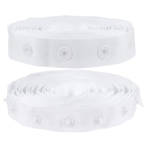 FOMIYES Vielseitiges Druckknopfband Weiß 25mm Breite, 3m LäNge FüR Kleidung, Handwerk Und Diy-Projekte, Praktisches ZubehöR Zum NäHen Und Basteln von FOMIYES