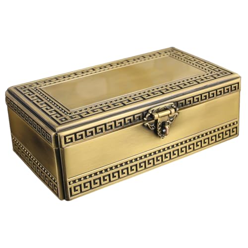 FOMIYES Vintage Metall Schmuckkästchen mit Sicherem Verschluss Antik Bronze Schmuck Erinnerungskasten Vielseitige Aufbewahrungsbox für Ringe Ohrringe Halsketten Dekoratives Behältnis für FOMIYES Vintage Metall Schmuckkästchen mit Sicherem Verschluss Antik Bronze Schmuck Erinnerungskasten Vielseitige Aufbewahrungsbox für Ringe Ohrringe Halsketten Dekoratives Behältnis für von FOMIYES